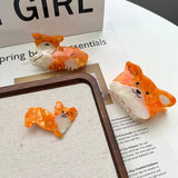 CUTE YELLOW DOG ACETATE HAIR CLAW CLIP_CWAHA5772