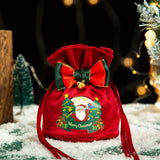 Velvet Apple Gift Bag Xmas Eve Candy Pouch_Cuab00752