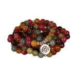 108 MULTI COLORED STONE BEADED BRACELET WITH CHARM_CWAJE3931