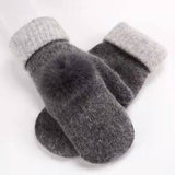 Winter Double-Layer Thick Warm Rabbit Fur Gloves_Cwag0257