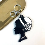 SEASHELL SLIDE MIRROR KEYCHAIN CUTE ACRYLIC CHARM_CWMM6369