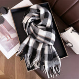 PLAID FAUX CASHMERE SCARF WARM WINTER WRAP_CWASC1446