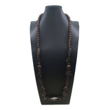 BOHEMIAN COCONUT WOOD BEAD LONG NECKLACE_CWMM4552