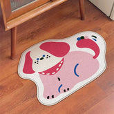 CUTE PINK ANIMAL RUG NON SLIP KIDS ROOM MAT_CWMM7517