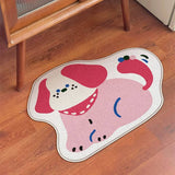CUTE PINK ANIMAL RUG NON SLIP KIDS ROOM MAT_CWMM7517