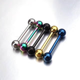 FRESH DESIGN STAINLESS STEEL TONGUE BAR PIERCING_CWMM9596