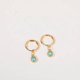 COLORFUL BIRTHSTONE EARRINGS TEARDROP EARRINGS_CWMM5519