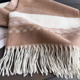 Winter Plaid Colorblock Tassel Scarf Wrap Unisex_Cwasc03273