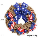 Usa Flag Dual Ribbon Wreath For July 4Th Decor_Cwaje05387