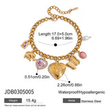ROMANTIC PEARL CERAMIC HEART PHOTO BRACELET_CWAJE4804