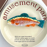 SALMON ACETATE CLAW CLIP OCEAN STYLE LARGE SIZE_CWAHA5829