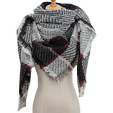 PLAID TRIANGLE SCARF FOR FALL WINTER WHOLESALE_CWASC0110