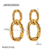 PERSONALITY DOUBLE RING INTERLOCKING EARRINGS_CWASC1641