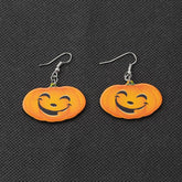 HALLOWEEN GHOST WITCH FACE PUMPKIN EARRINGS_CWAJE1866