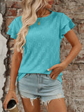 Solid-Color Round-Neck Short-Sleeved T-Shirt