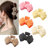 Cwaha07452_Korean Bow Hair Claw Clip For Women Updo