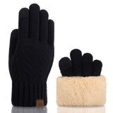 THICKENED FLEECE KNITTED TOUCH SCREEN GLOVES_CWAG0400
