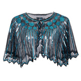 LACE SEQUIN SHAWL EVENING PARTY DRESS COVER_CWMM8954