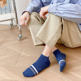 Two-Bar Solid Color Breathable Socks For Men_Cwms2004