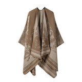 FAUX CASHMERE SHAWL WARM CAPE OUTER SCARF_CWASC2171