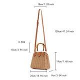 STRAW BEACH BAG WITH BAMBOO HANDLE FOR WOMEN_CWAB4694