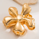 FLORAL METAL GEOMETRIC HAIR CLAW CLIP CHIC STYLE_CWAHA6182