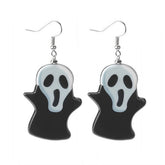 HALLOWEEN GHOST WITCH FACE PUMPKIN EARRINGS_CWAJE1866