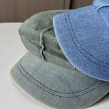 FASHION RETRO DISTRESSED DENIM BERET_CWAB2911