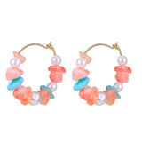 Womens Colorful Pearl Shell Beaded Necklace