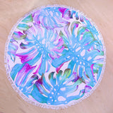 ROUND MICROFIBER TASSEL BEACH TOWEL BLANKET_CWMM7602