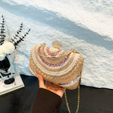 BEADED SEQUIN CELEBRITY HANDHELD EVENING CLUTCH _CWAB3246