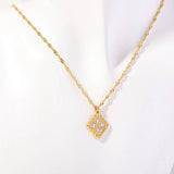 STAINLESS STEEL DECEMBER BIRTHSTONE NECKLACE_CWMM3920