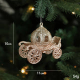 GLITTER REINDEER HOUSE CHRISTMAS TREE ORNAMENT_CWMM9747