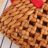 Hollow Solid Color Large Woven Bag_Cwab2115