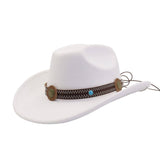 COUPLE FEDORA JAZZ HAT WESTERN ETHNIC WOOL HAT_CWAH04382