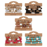 MULTI LAYERED MARBLED BEADED ELASTIC CORD BRACELET_CWAJE2224