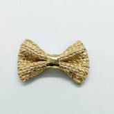 BOHEMIAN RAFFIA GOLD BUTTERFLY BOW CLIP_CWAHA6358
