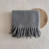 SOFT MERINO WOOL SOLID SCARF WHITE WINTER WRAP_CWASC2294