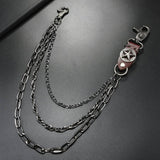 HIP HOP FIVE POINTED STAR THREE LAYER JEANS CHAIN_CWMM4869