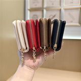 Cute Embroidered Dachshund Zip Bifold Wallet_Cwab06201