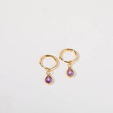 COLORFUL BIRTHSTONE EARRINGS TEARDROP EARRINGS_CWMM5519