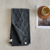 RETRO KNIT SCARF WOOL BLEND REVERSIBLE WRAP_CWASC2355