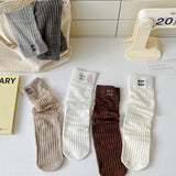 BREATHABLE MESH MID LENGTH COTTON SOCKS_CWMS0646