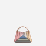 Triangular Foldin Bag Multi-Color Stitching Handbag_Cwab1939