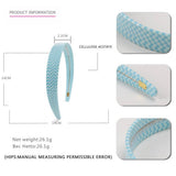 CHECKERBOARD HAIRPIN HEADBAND WIDE BRIM HEADBAND_CWAHA4380