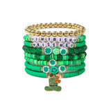 ST PATRICKS DAY FOUR LEAF CLOVER HAT BRACELET_CWMM3500