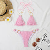 Womens Sexy Bikini Halter Neck Two-Piece Swimsuit