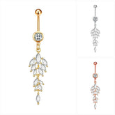 NEW CREATIVE CZ PENDANT BELLY RING PIERCING_CWMM9244