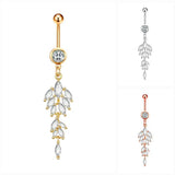 NEW CREATIVE CZ PENDANT BELLY RING PIERCING_CWMM9244