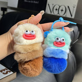 CUTE CATERPILLAR CAR KEYCHAIN PENDANT PLUSH DOLL_CWMM2453